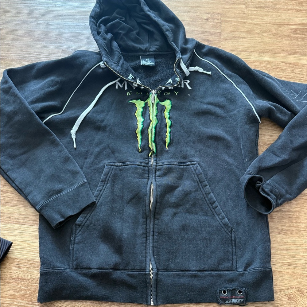Monster Energy Black Zip-Up Hoodie